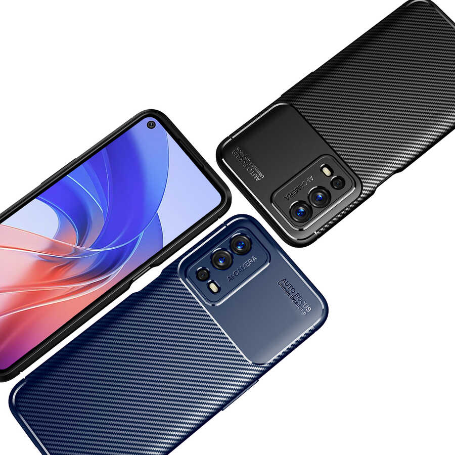 Oppo A55 4G Kılıf Zore Negro Silikon Kapak Siyah