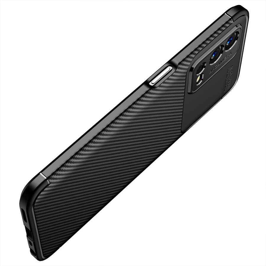 Oppo A55 4G Kılıf Zore Negro Silikon Kapak Siyah