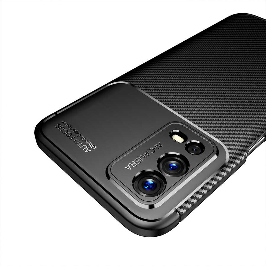 Oppo A55 4G Kılıf Zore Negro Silikon Kapak Siyah