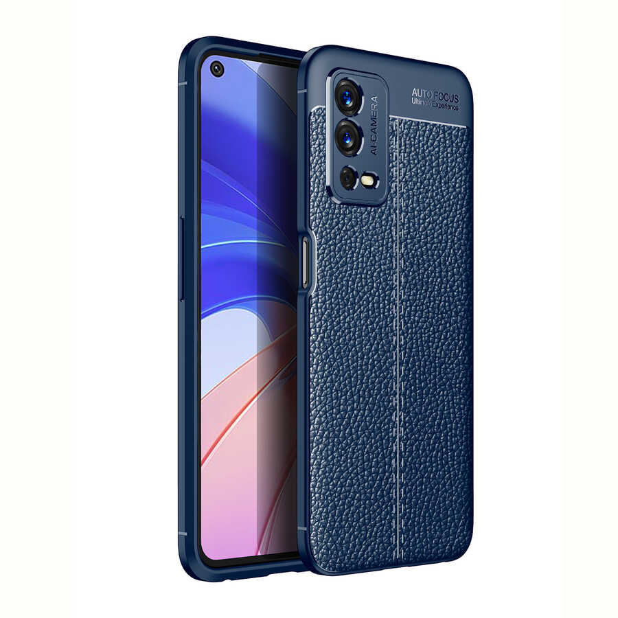 Oppo A55 4G Kılıf Zore Niss Silikon Kapak Lacivert