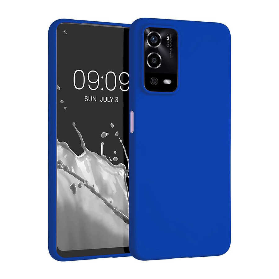 Oppo A55 4G Kılıf Zore Premier Silikon Kapak Rose Gold