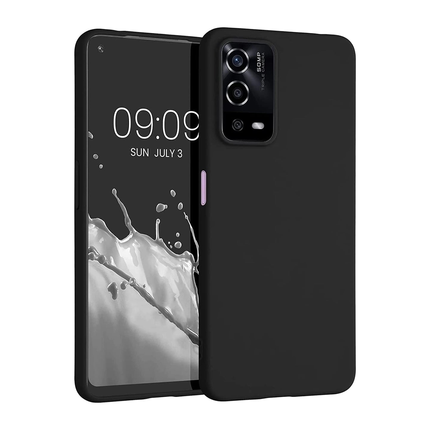 Oppo A55 4G Kılıf Zore Premier Silikon Kapak Siyah