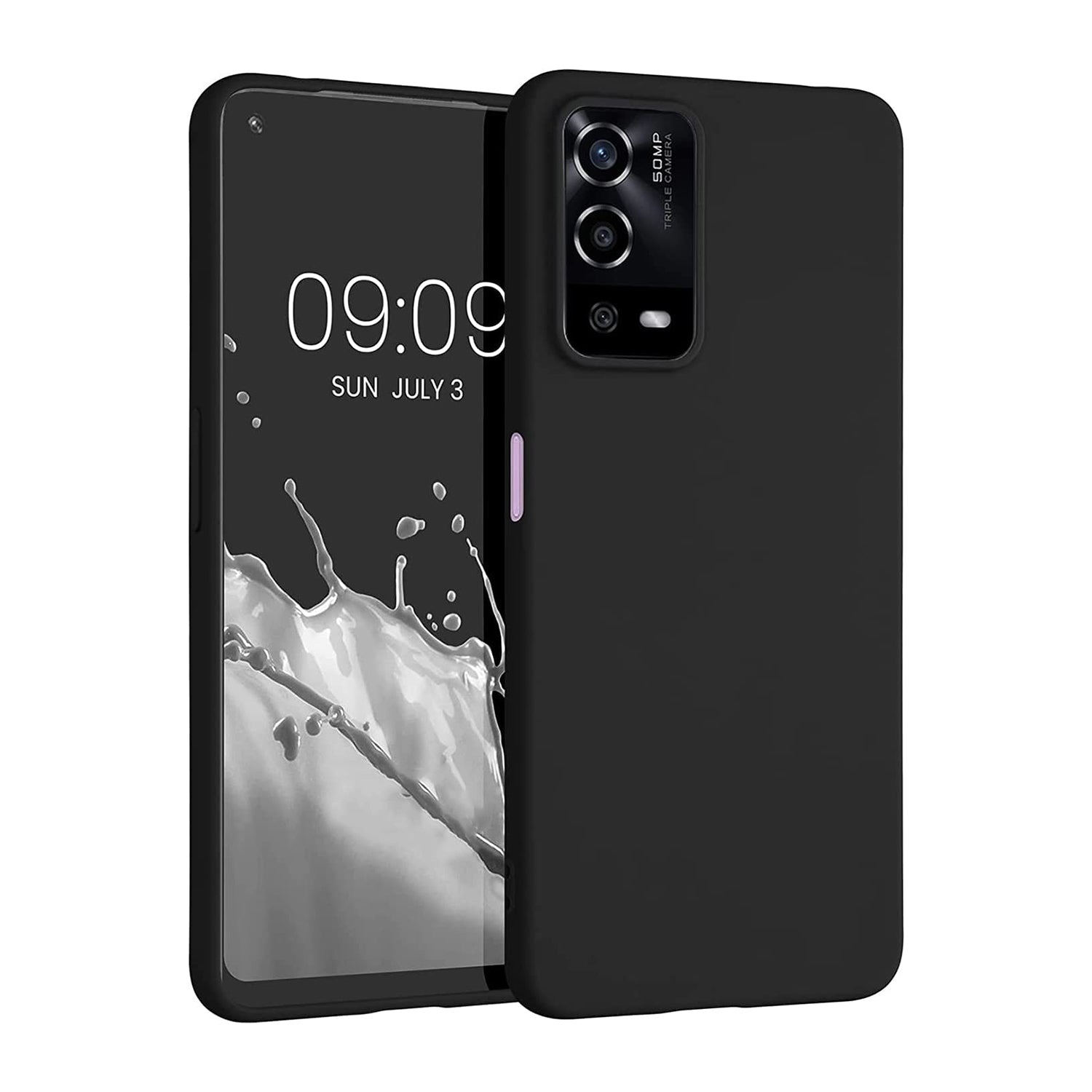 Oppo A55 4G Kılıf Zore Premier Silikon Kapak Siyah