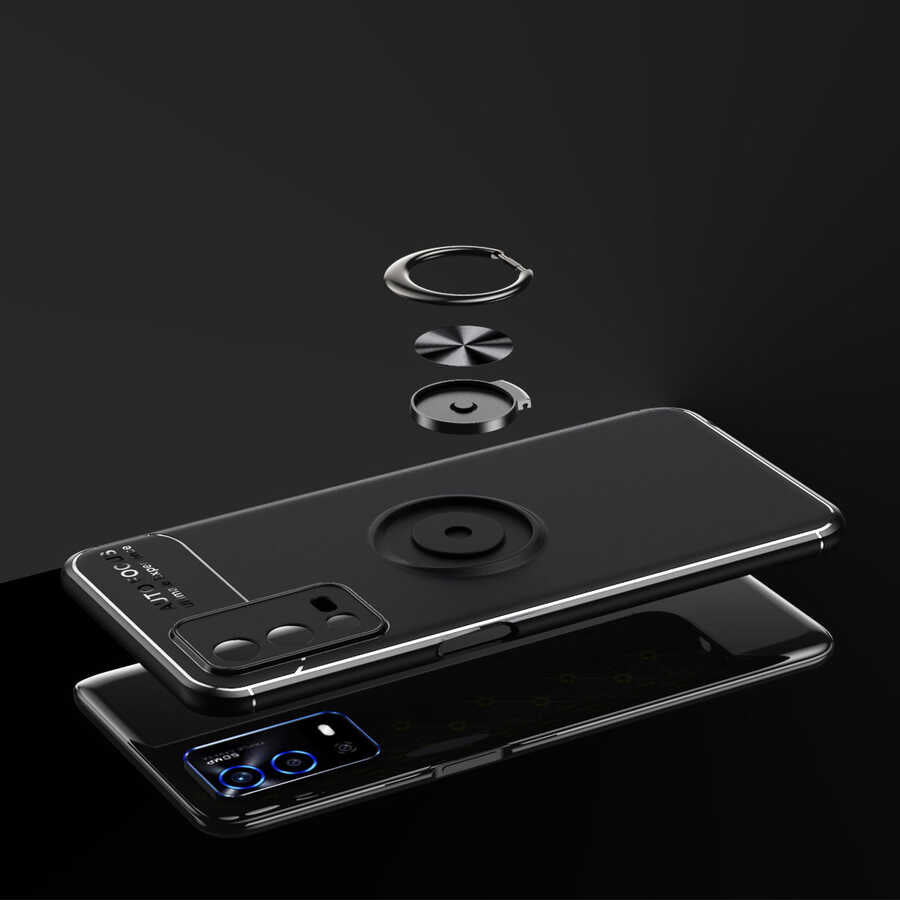 Oppo A55 4G Kılıf Zore Ravel Silikon Kapak Kırmızı