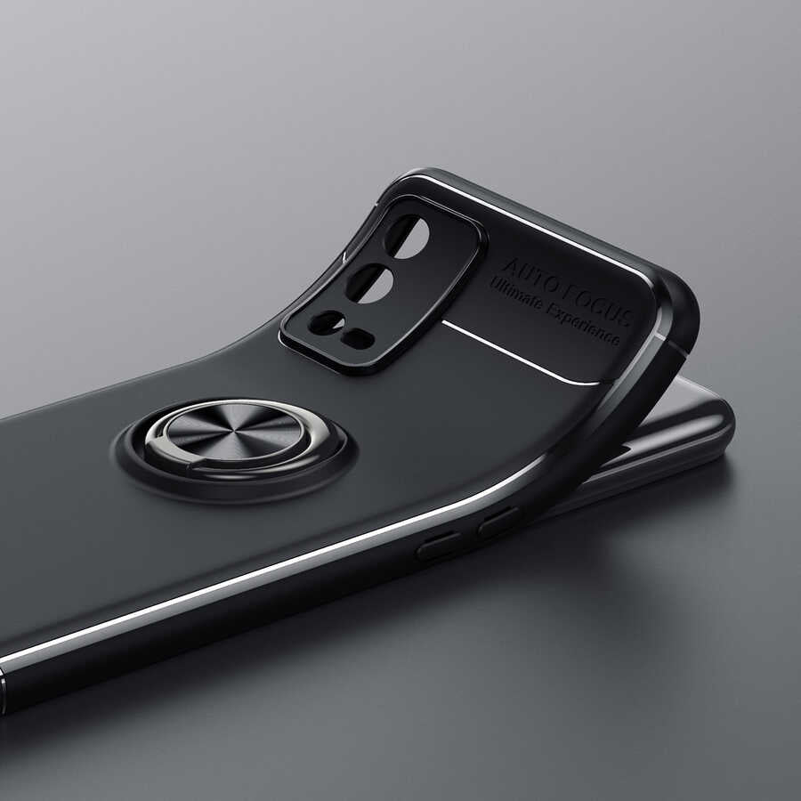 Oppo A55 4G Kılıf Zore Ravel Silikon Kapak Mavi