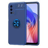 Oppo A55 4G Kılıf Zore Ravel Silikon Kapak Mavi