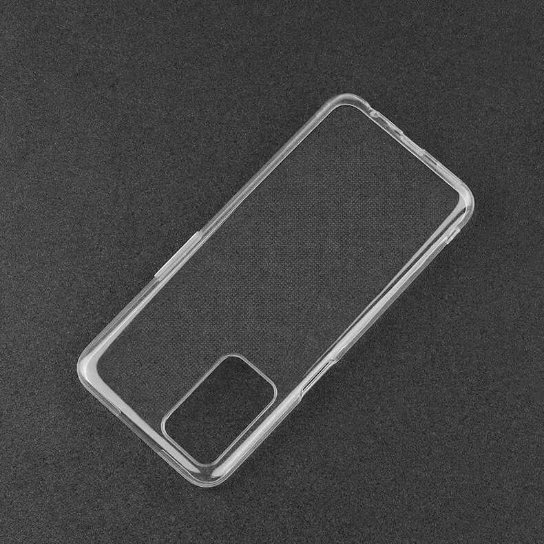 Oppo A55 4G Kılıf Zore Süper Silikon Kapak Renksiz