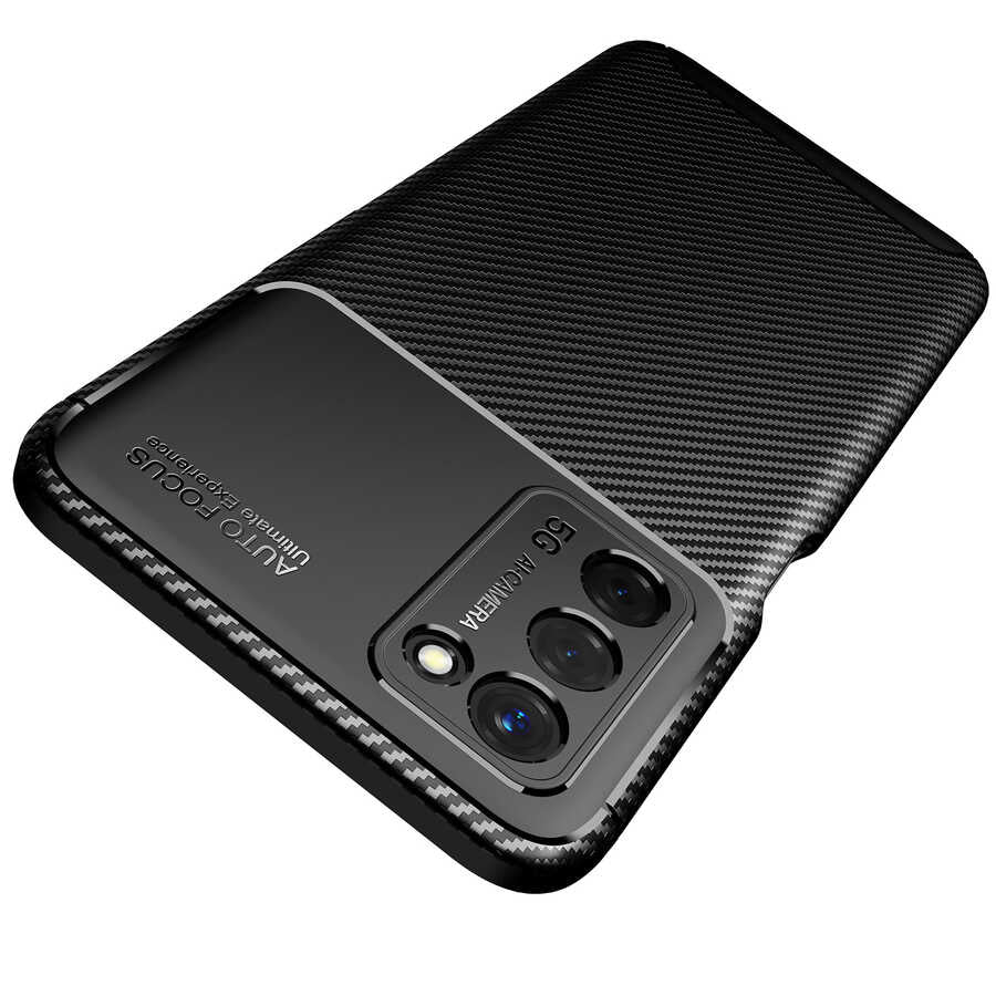 Oppo A55 5G Kılıf Zore Negro Silikon Kapak Siyah