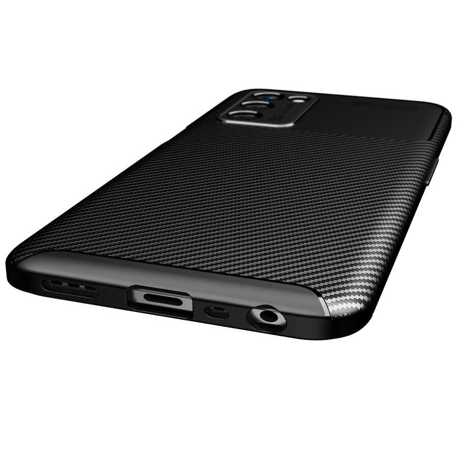 Oppo A55 5G Kılıf Zore Negro Silikon Kapak Siyah