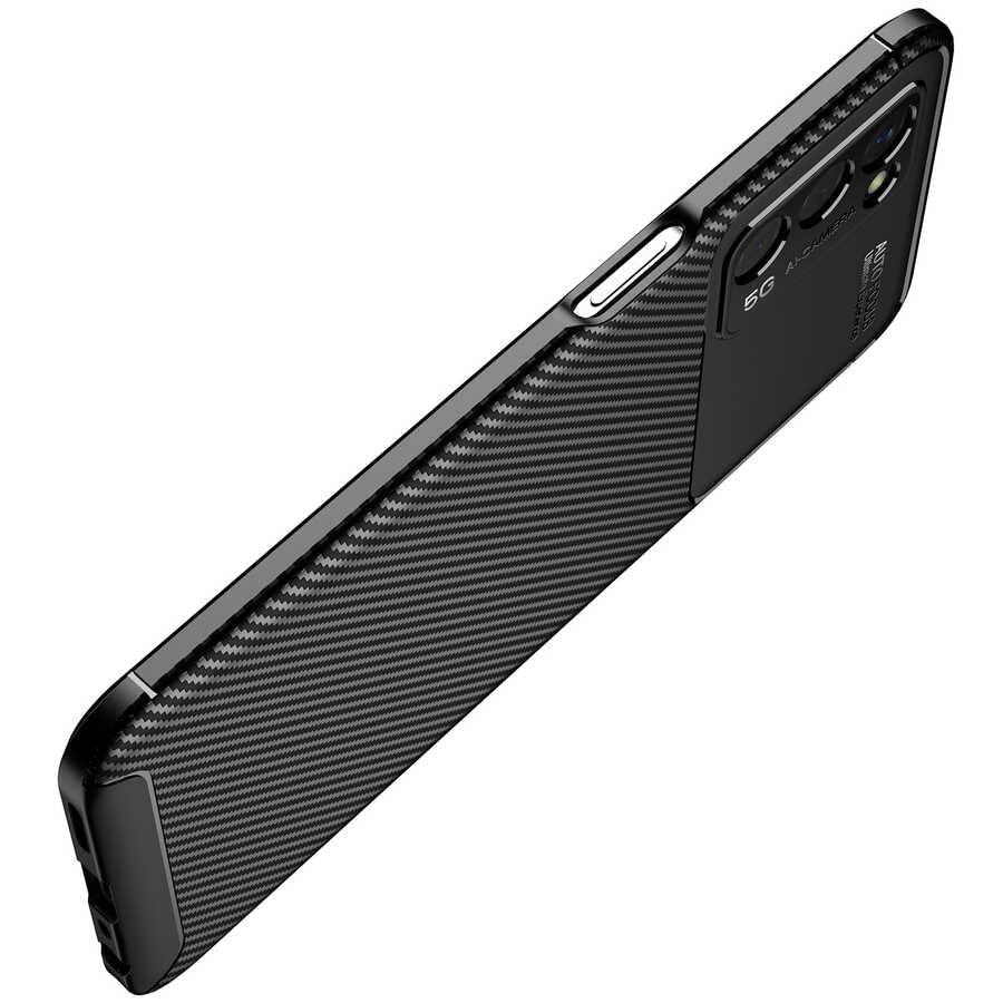 Oppo A55 5G Kılıf Zore Negro Silikon Kapak Kahverengi