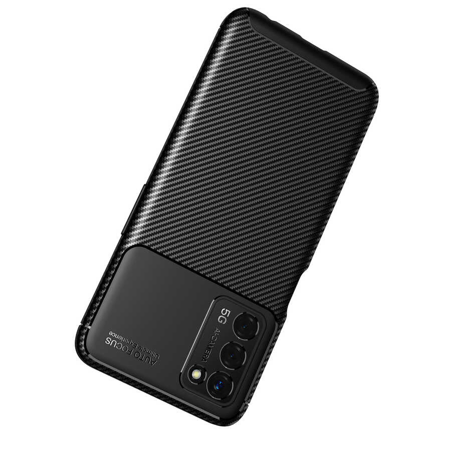 Oppo A55 5G Kılıf Zore Negro Silikon Kapak Kahverengi
