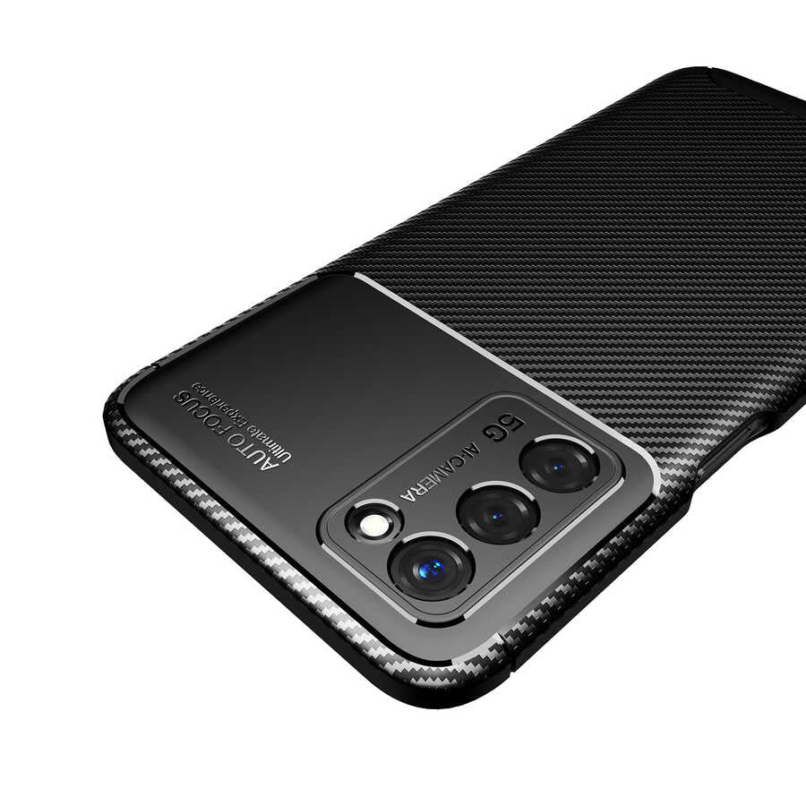Oppo A55 5G Kılıf Zore Negro Silikon Kapak Kahverengi