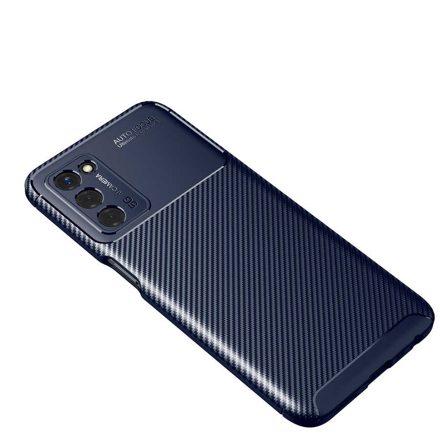 Oppo A55 5G Kılıf Zore Negro Silikon Kapak Lacivert