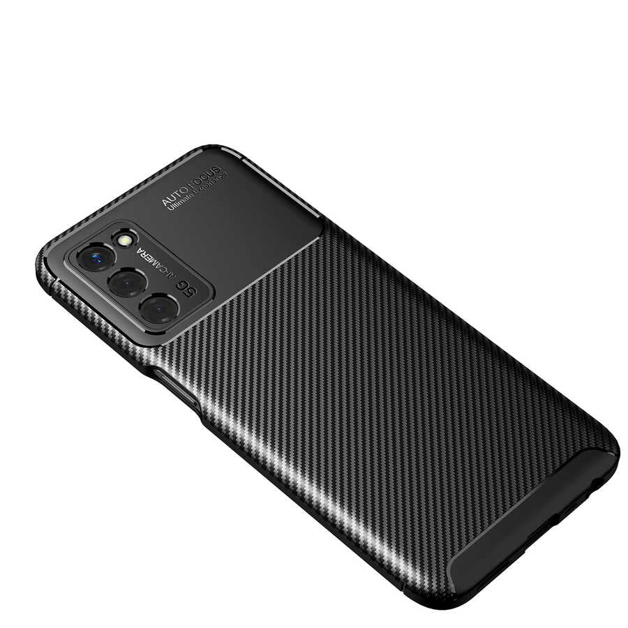 Oppo A55 5G Kılıf Zore Negro Silikon Kapak Siyah