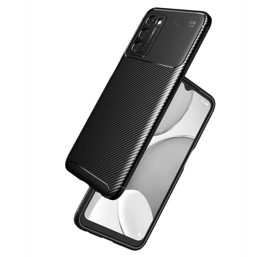Oppo A55 5G Kılıf Zore Negro Silikon Kapak Kahverengi