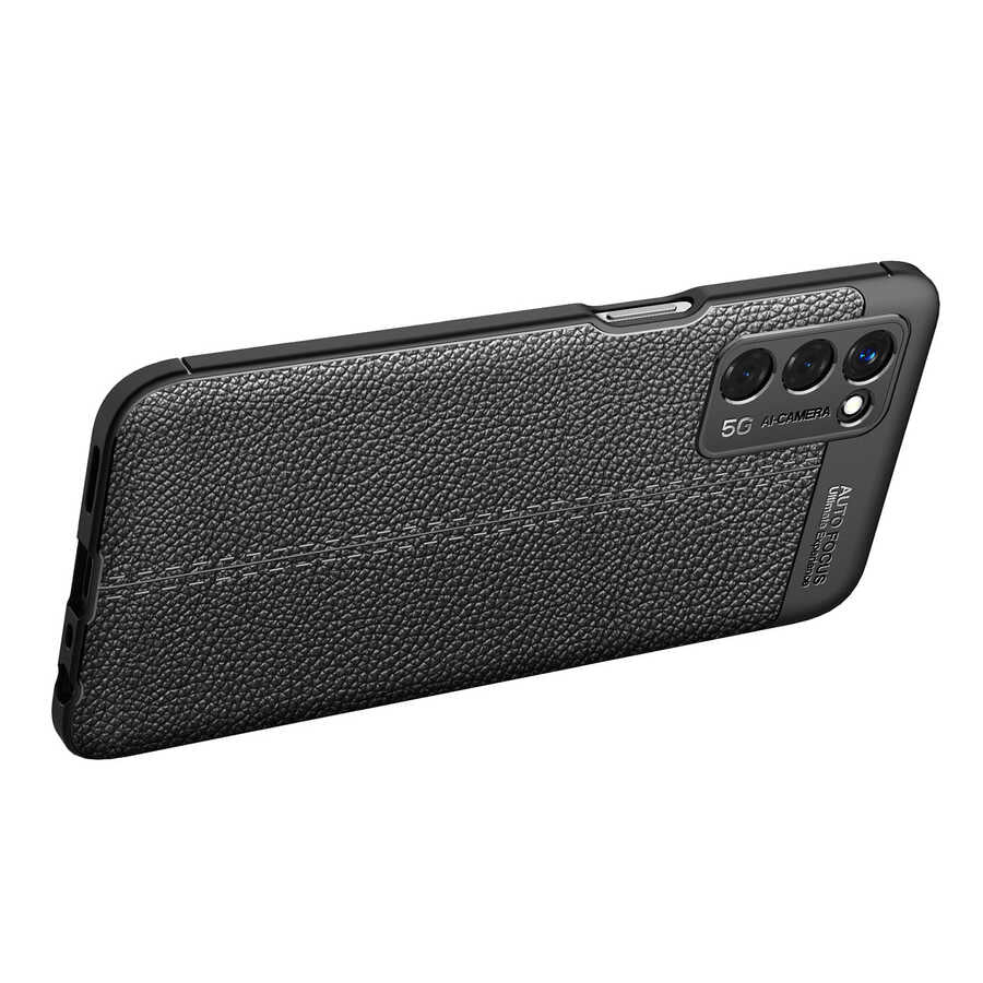 Oppo A55 5G Kılıf Zore Niss Silikon Kapak Siyah