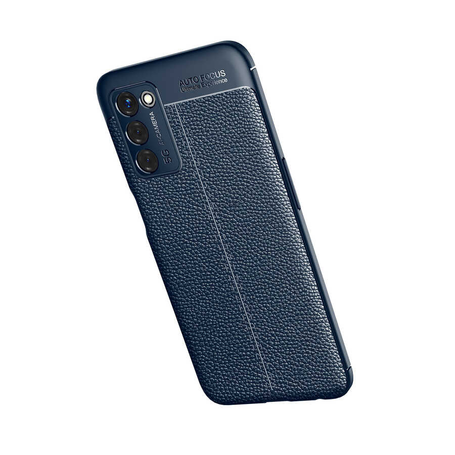 Oppo A55 5G Kılıf Zore Niss Silikon Kapak Lacivert