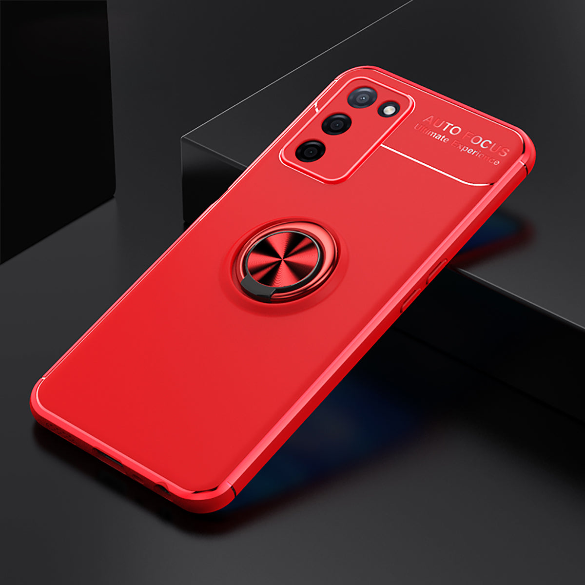 Oppo A55 5G Kılıf Zore Ravel Silikon Kapak Kırmızı