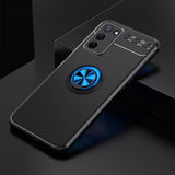Oppo A55 5G Kılıf Zore Ravel Silikon Kapak Siyah-Mavi
