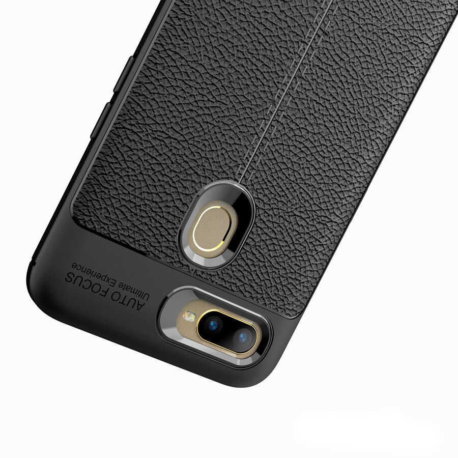 Oppo A5S Kılıf Zore Niss Silikon Kapak Lacivert