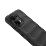 Oppo A6 Pro Kılıf Esnek TPU Oyuklu Arka Yüzey Tasarımlı Etnik Silikon Kapak Siyah