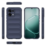 Oppo A6 Pro Kılıf Esnek TPU Oyuklu Arka Yüzey Tasarımlı Etnik Silikon Kapak Lacivert
