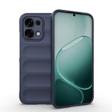 Oppo A6 Pro Kılıf Esnek TPU Oyuklu Arka Yüzey Tasarımlı Etnik Silikon Kapak Lacivert