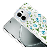 Oppo A6 Pro Kılıf Kamera Korumalı Desenli Zore Klip Kapak Mavi Lale