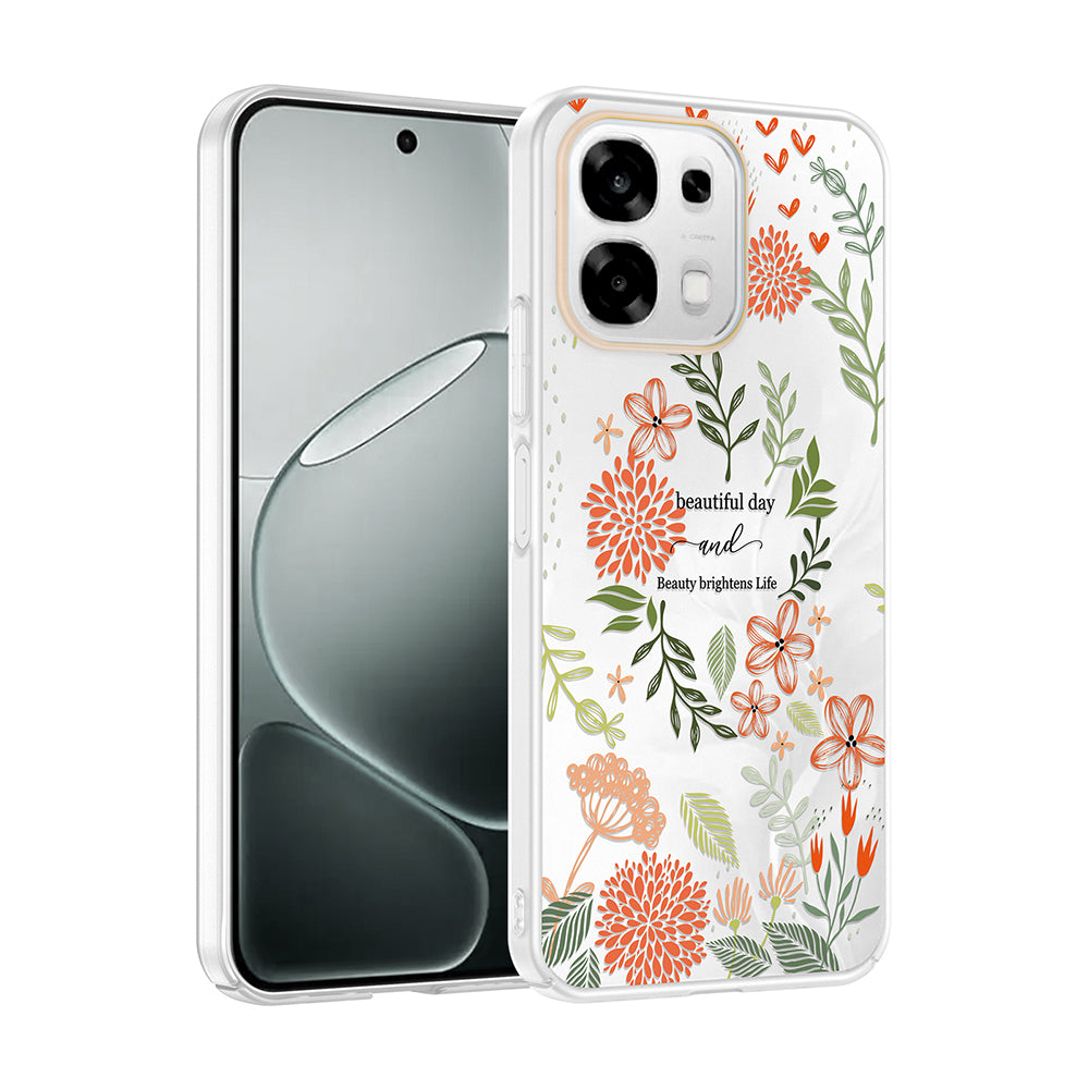 Oppo A6 Pro Kılıf Kamera Korumalı Desenli Zore Klip Kapak Beautiful