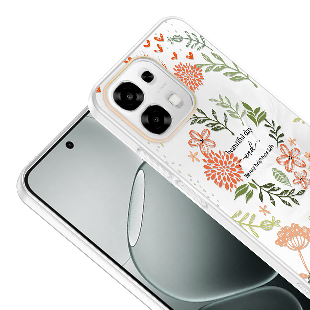 Oppo A6 Pro Kılıf Kamera Korumalı Desenli Zore Klip Kapak Beautiful