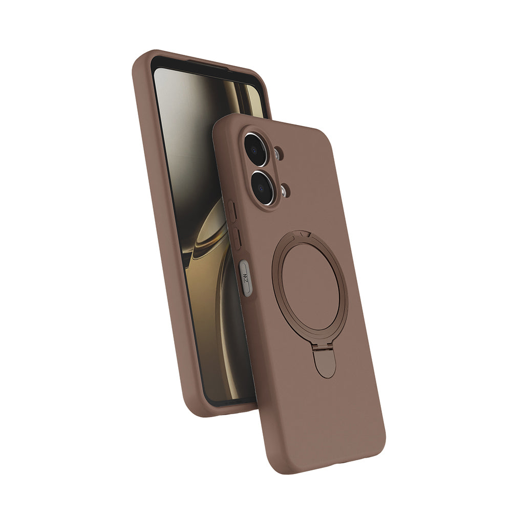 Oppo A6 Pro Kılıf M-safe Şarj Özellikli Standlı  Samara Kapak Desert Gold