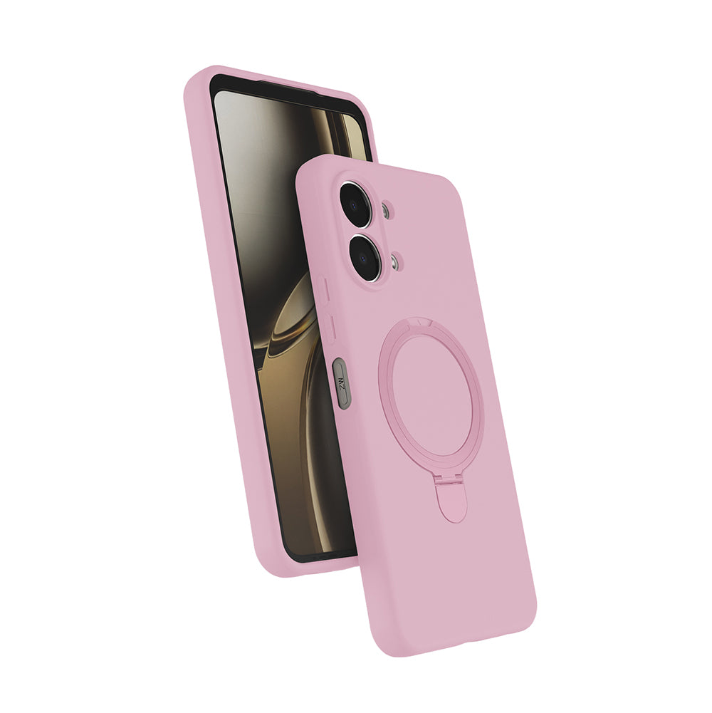 Oppo A6 Pro Kılıf M-safe Şarj Özellikli Standlı  Samara Kapak Pembe