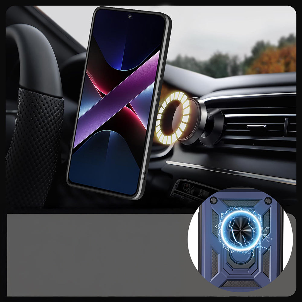 Oppo A6 Pro Kılıf Magnetik Standlı Kamera Korumalı Zore Sürgülü Vega Kapak Siyah