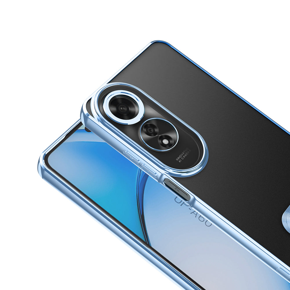 Oppo A60 Kılıf Kamera Korumalı Logo Gösteren Zore Omega Kapak Siyah
