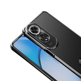 Oppo A60 Kılıf Kamera Korumalı Logo Gösteren Zore Omega Kapak Gümüş