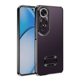 Oppo A60 Kılıf Kamera Korumalı Logo Gösteren Zore Omega Kapak Siyah