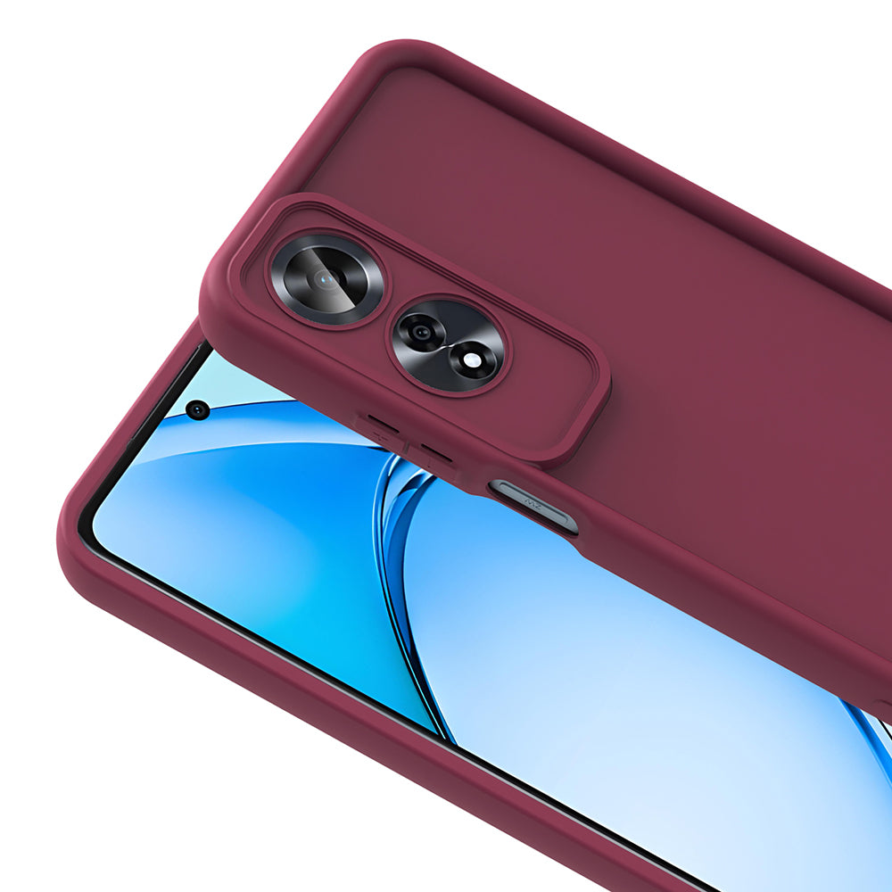Oppo A60 Kılıf Kamera Korumalı Zore Ananas Kapak Mürdüm