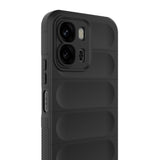 Oppo A6T Kılıf Esnek TPU Oyuklu Arka Yüzey Tasarımlı Zore Etnik Silikon Kapak Siyah