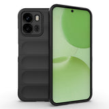 Oppo A6T Kılıf Esnek TPU Oyuklu Arka Yüzey Tasarımlı Zore Etnik Silikon Kapak Siyah