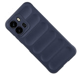 Oppo A6T Kılıf Esnek TPU Oyuklu Arka Yüzey Tasarımlı Zore Etnik Silikon Kapak Lacivert