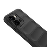 Oppo A6X Kılıf Esnek TPU Oyuklu Arka Yüzey Tasarımlı Zore Etnik Silikon Kapak Siyah
