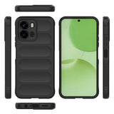 Oppo A6X Kılıf Esnek TPU Oyuklu Arka Yüzey Tasarımlı Zore Etnik Silikon Kapak Siyah