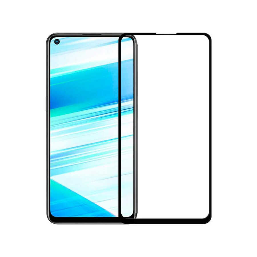 Oppo A72 Davin 5D Cam Ekran Koruyucu Siyah
