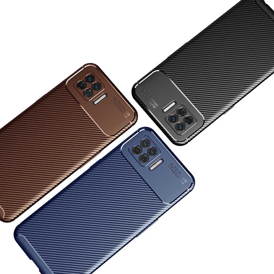 Oppo A73 Kılıf Zore Negro Silikon Kapak Kahverengi