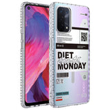 Oppo A74 4G Kılıf Airbag Kenarlı Renkli Desenli Silikon Zore Elegans Kapak NO8
