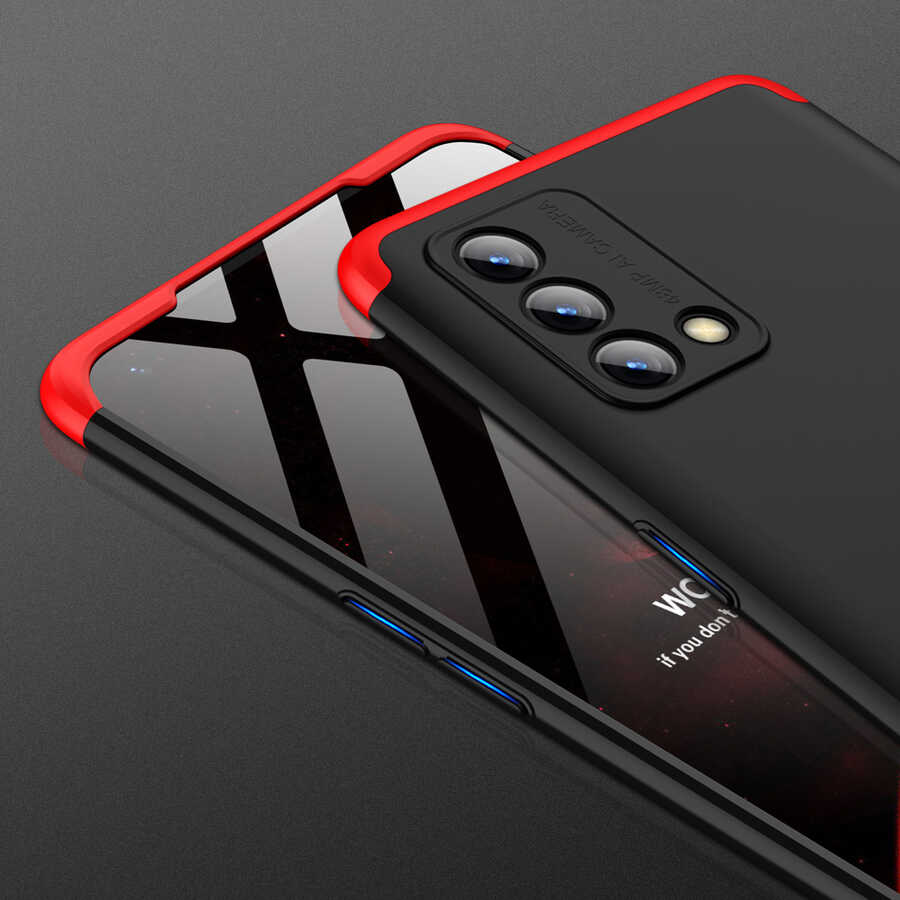 Oppo A74 4G Kılıf Zore Ays Kapak Siyah-Mavi