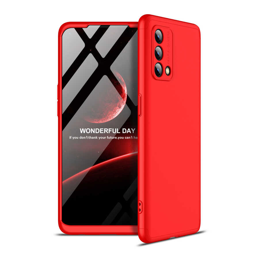 Oppo A74 4G Kılıf Zore Ays Kapak Kırmızı
