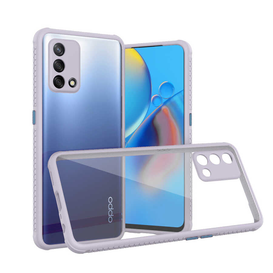 Oppo A74 4G Kılıf Zore Kaff Kapak Mor