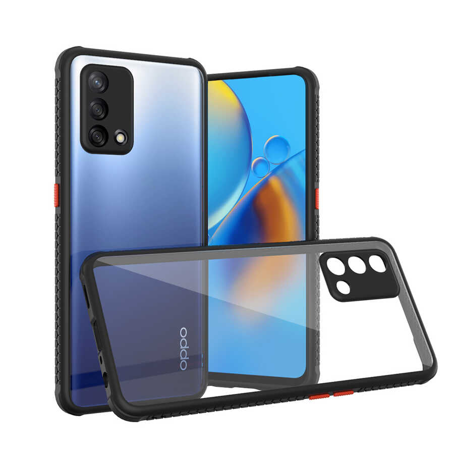 Oppo A74 4G Kılıf Zore Kaff Kapak Siyah