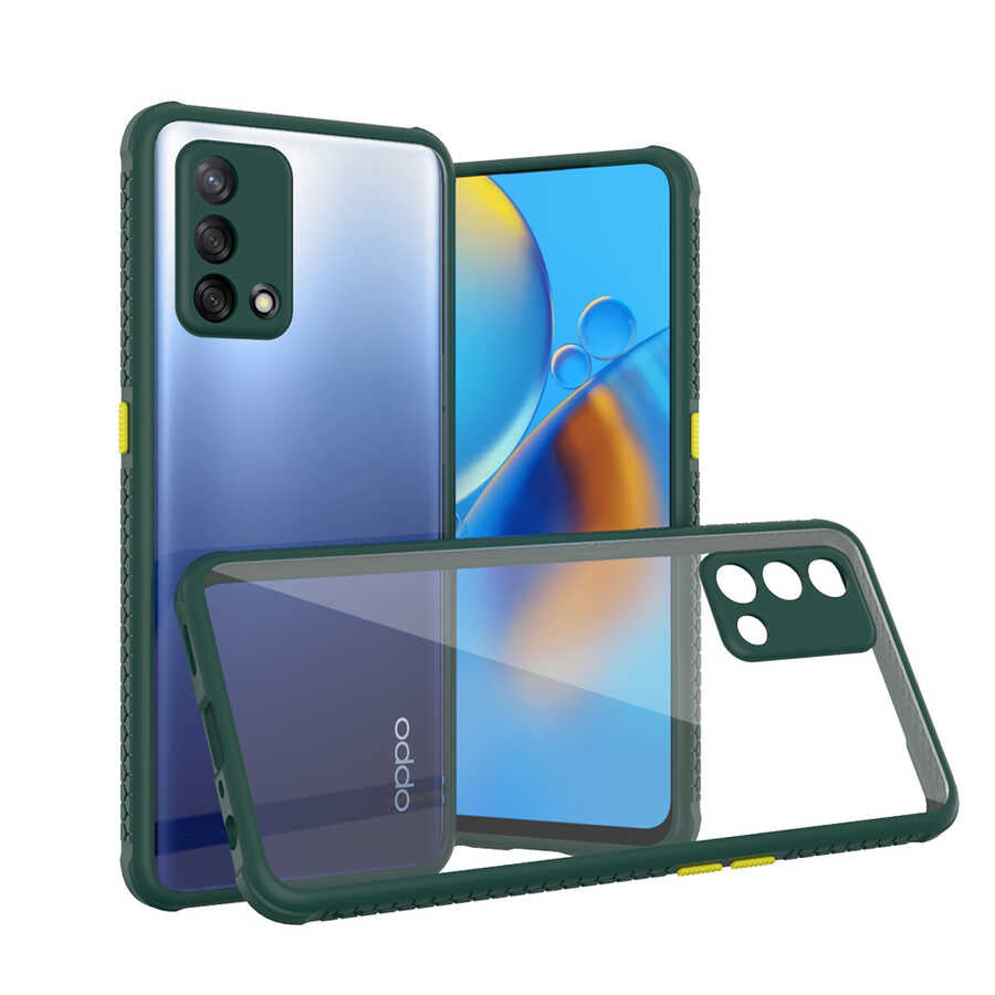 Oppo A74 4G Kılıf Zore Kaff Kapak Koyu Yeşil